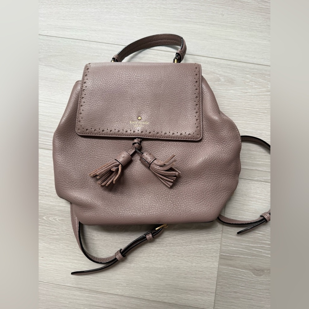 Kate Spade Dusty Purple Leather Backpack